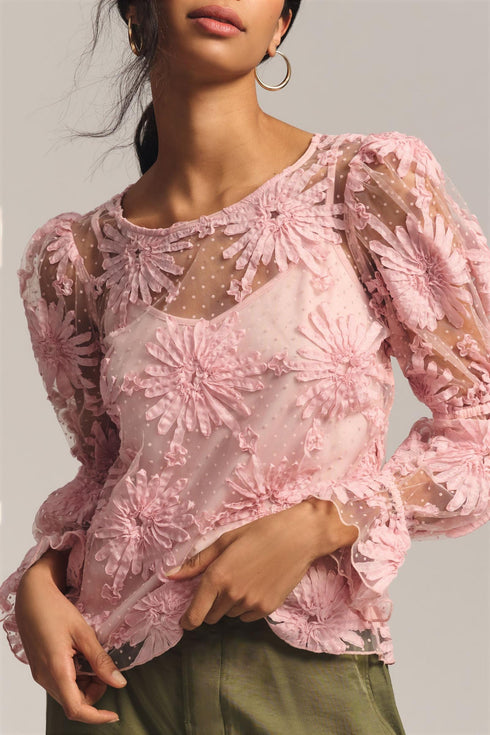 Lace Floral Blouse