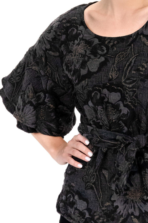Laszlo Top - Black Floral
