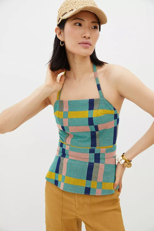 Mod Plaid Halter Top