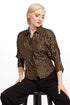 Sibella Top – Black and Gold Stripe