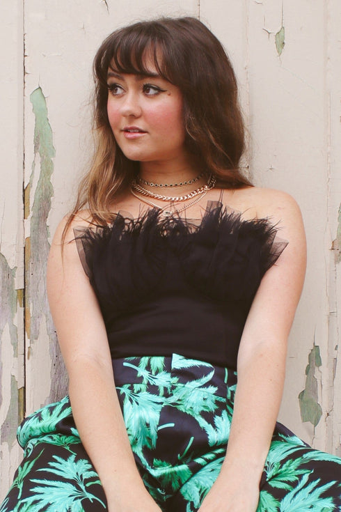 Strapless  Corset Top - Black