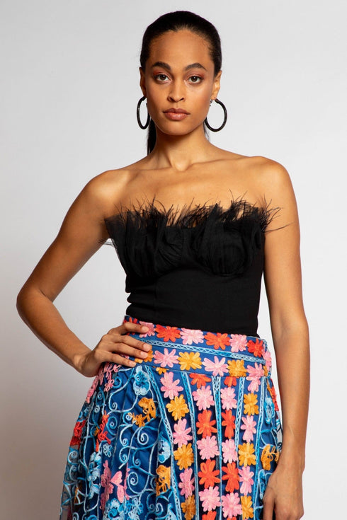 Strapless  Corset Top - Black