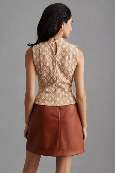 Structured Mock-Neck Top