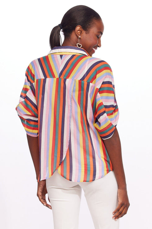 Teale Top - Fiesta Stripes