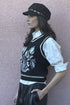 Tulip Knit Vest - Black and White
