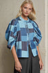 Victoria Top - Denim Patchwork