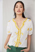 Yellow Bananas Embroidered Blouse
