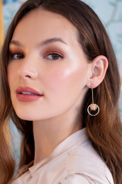 Apricot Starburst Drop Earrings