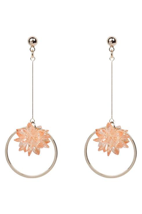 Apricot Starburst Drop Earrings
