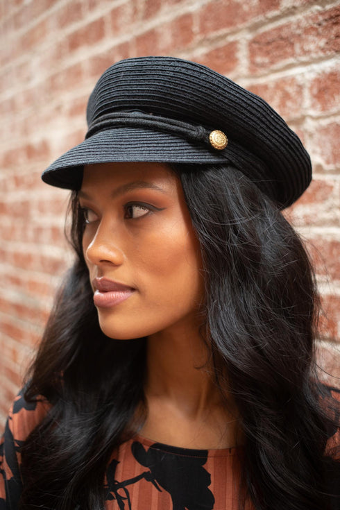 Black Benton Straw Hat