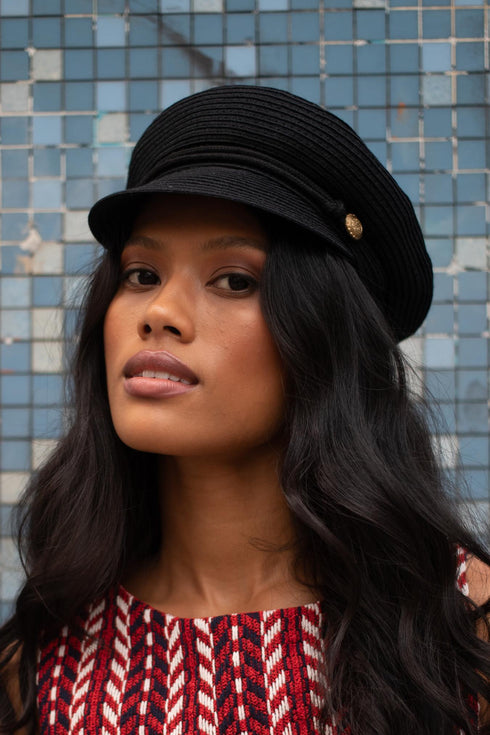 Black Benton Straw Hat