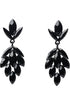 Black Crystal Chandelier Earrings