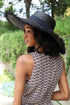 Black Fringe Straw Sun Hat