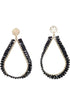 Black & Gold Beaded Teardrops