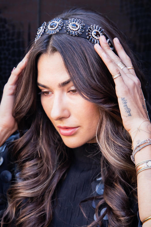 Black Rhinestone Headband