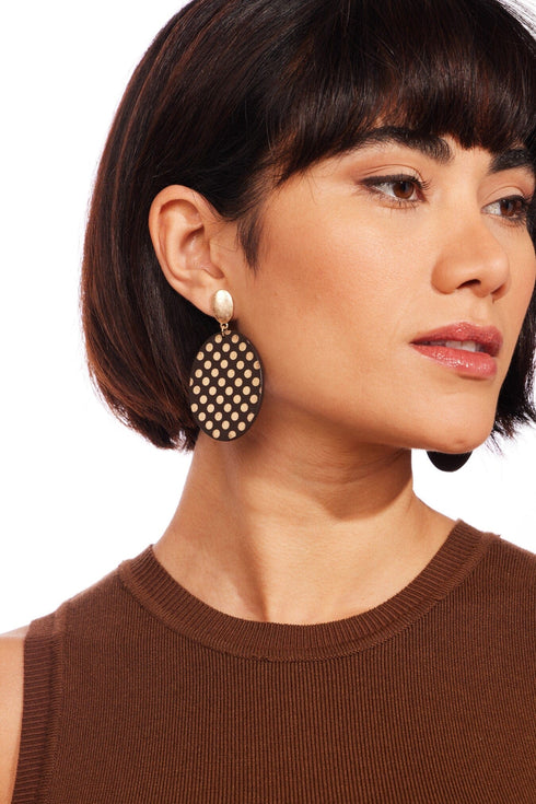 Brown Dot Earring