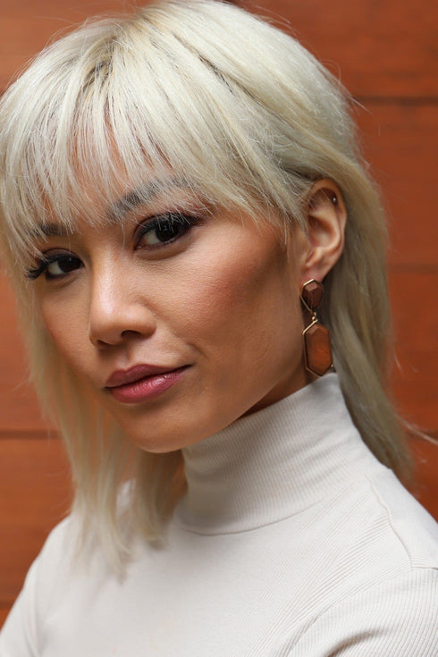 Cedar Geo Drop Earring