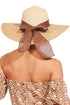 Elsie Straw Wide Brim Floppy Straw Hat with Bow