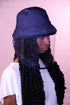 Denim Bucket Hat With Detachable Face Shield