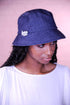 Denim Bucket Hat With Detachable Face Shield