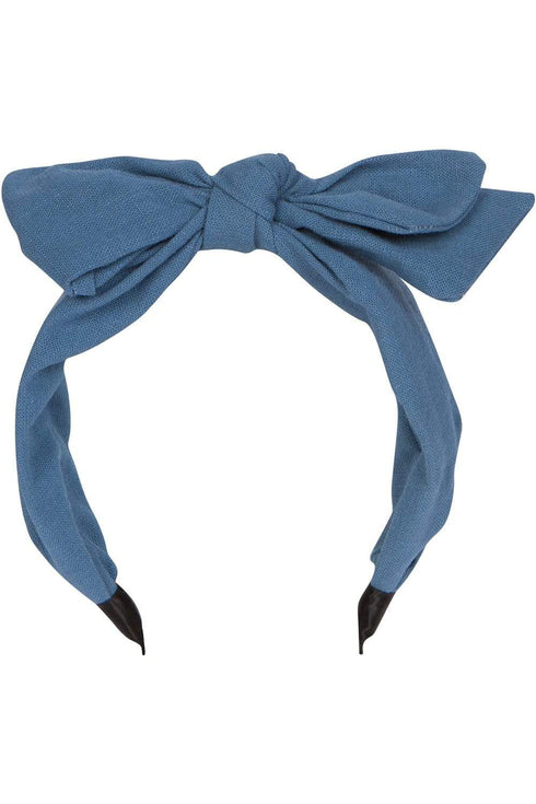 Denim Chambray Bow Headband
