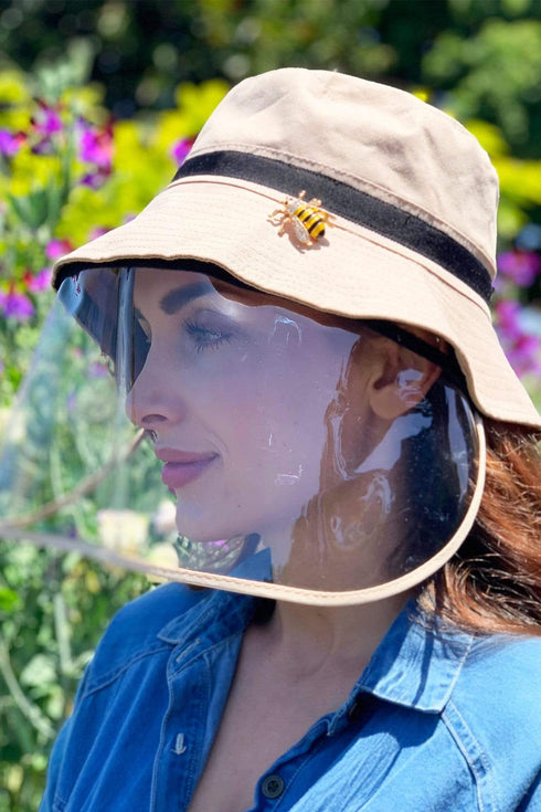 Face Shield Bucket Hat - Khaki