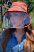 Face Shield Bucket Hat- Tangerine