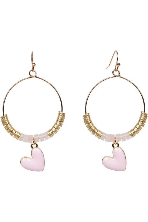 Hearts on a Hoop Earrings