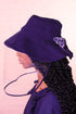 Navy Soft Brim Bucket Hat With Face Shield NON DETACHABLE