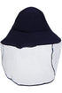 Navy Soft Brim Bucket Hat With Face Shield NON DETACHABLE