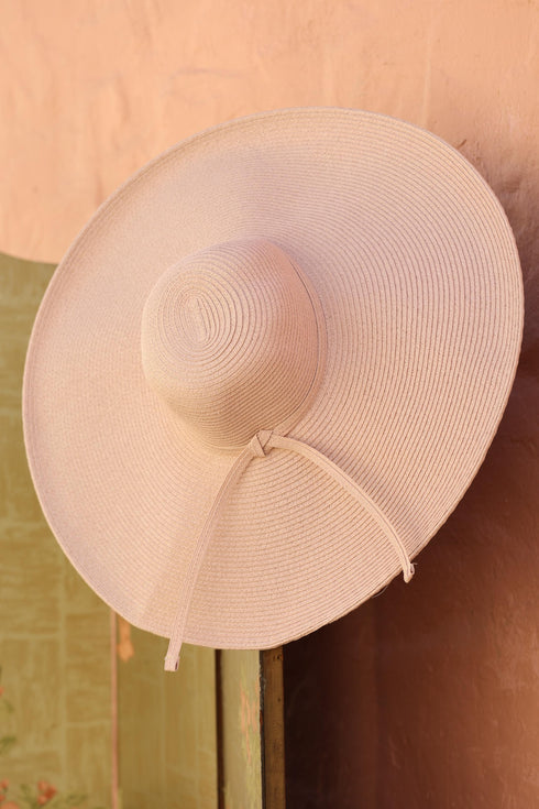 Oversized Floppy Brim Sun Hat – Blush Pink