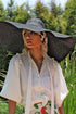 Oversized Floppy Brim Sun Hat - Black