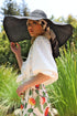 Oversized Floppy Brim Sun Hat - Black