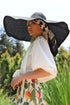 Oversized Floppy Brim Sun Hat - Black