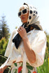 Large Black/White Polka Dot Scarf 34x34