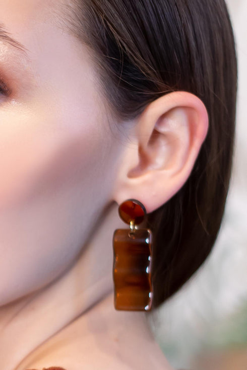 Cocoa Retro Resin Earrings