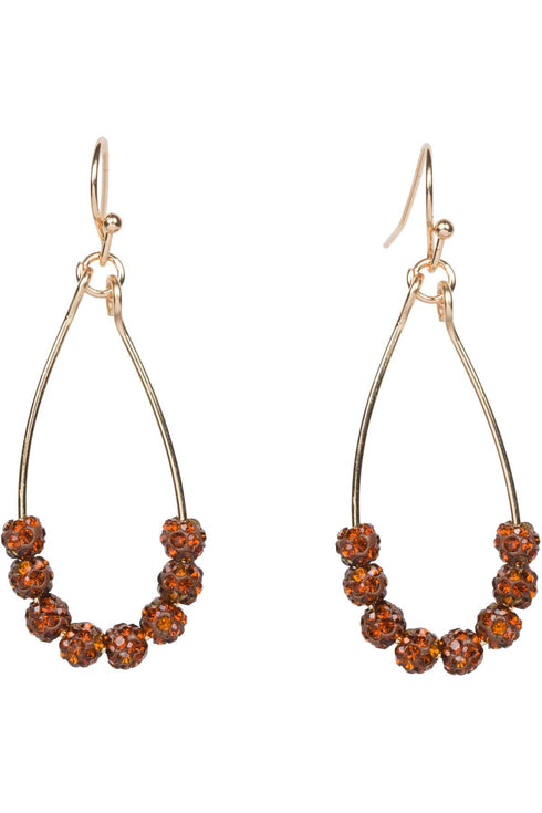 Topaz Beaded Teardrop Earrings