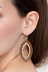 Wood Laser Cut Leaf Earrings