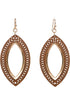 Wood Laser Cut Leaf Earrings