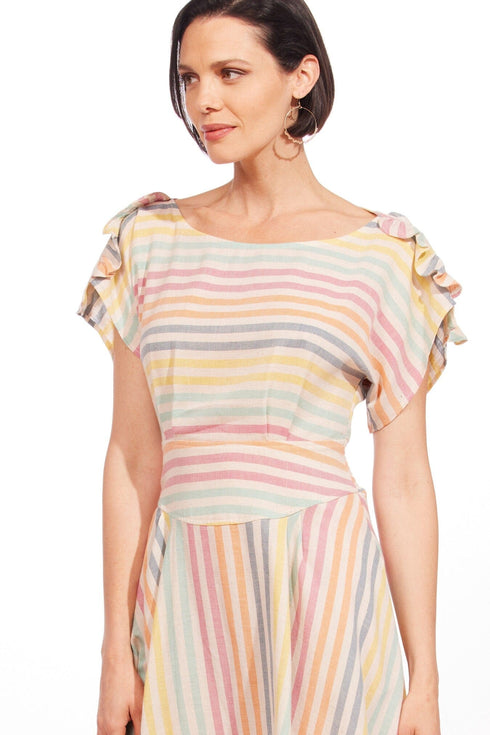 Amara Dress - Malta Stripe