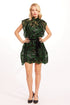 Callas Mini Dress - Christmas Green