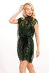 Callas Mini Dress - Christmas Green