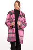 Plaid Coat – Bubble Gum Pink