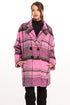 Plaid Coat – Bubble Gum Pink