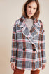 Carrie Double Breasted Plaid Tweed Coat