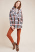 Carrie Double Breasted Plaid Tweed Coat