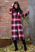 Longline Plaid Coat