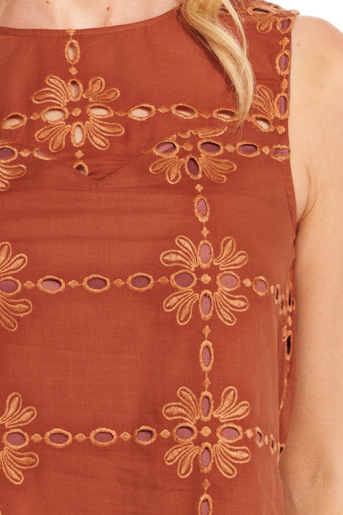 Carrie Top - Cotton Eyelet Sedona