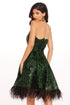 Alma Strapless Midi Dress - Christmas Green
