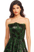 Alma Strapless Midi Dress - Christmas Green